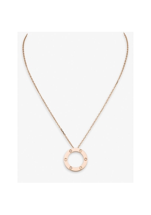 Cartier Love 18ct Rose-Gold and 0.07ct Diamond Necklace