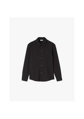 Mens Sandro Joker Long-Sleeve Regular-Fit Stretch-Woven Shirt