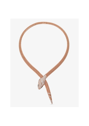 Bvlgari Serpenti 18ct Rose-Gold and 3.13ct Brilliant-Cut Diamond Necklace