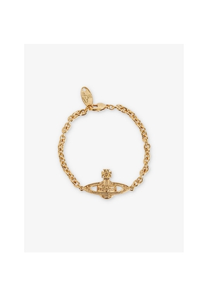 Mens Vivienne Westwood Mini Bas Relief Chain-Link Brass and Cubic Zirconia Bracelet