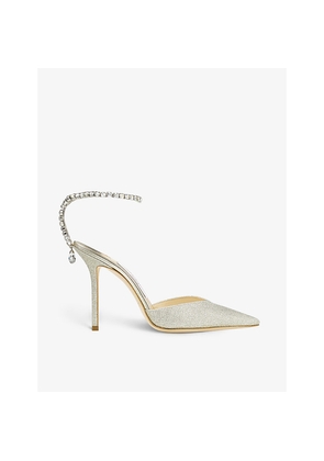 Womens Jimmy Choo Saeda 100 Suede Heeled Courts