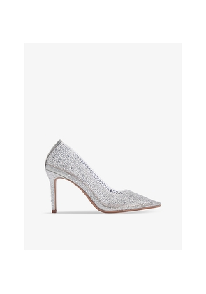 Womens Carvela Lovebird Crystal-Embellished PVC Courts