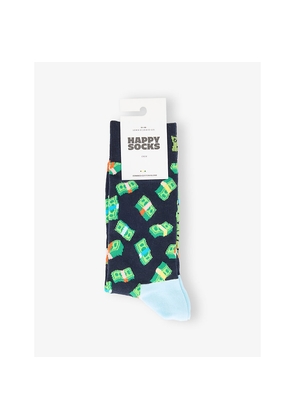 Mens Happy Socks Money Stretch-Cotton Blend Socks