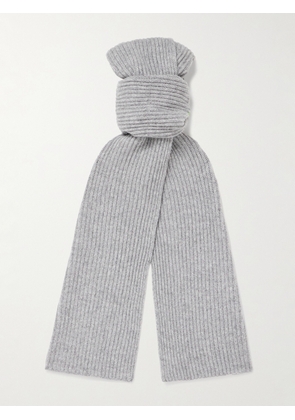 Mr P. - Ribbed Cashmere Scarf - Men - Gray