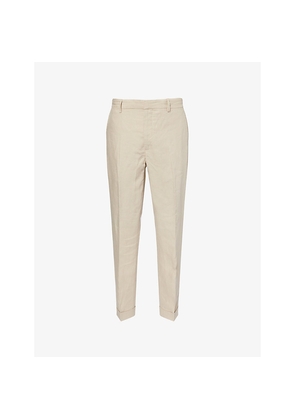 Mens Polo Ralph Lauren Tapered Ankle-Length Linen Suit Trousers