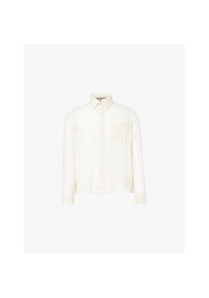 Mens Kartik Research Semi-Sheer Boxy-Fit Cotton Shirt