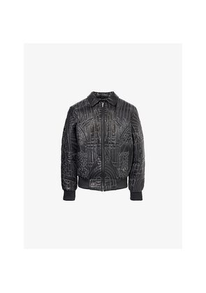 Mens Who Decides War By Ev Bravado x  Pelle Pelle Cathedral Stitched Leather Jacket