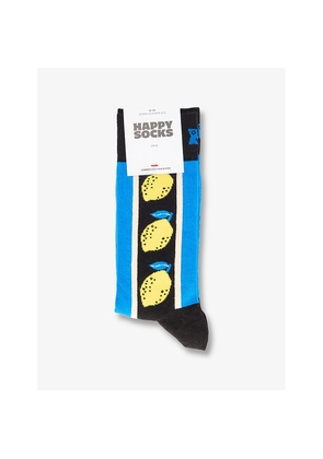 Mens Happy Socks Lemons Cotton-Blend Socks