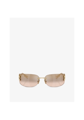 Miu Miu Mu A51S Square-Frame Metal Sunglasses