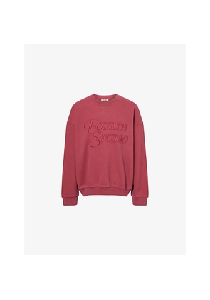 Womens 4th & Reckless Cassis Embroidered Cotton-Jersey Sweatshirt
