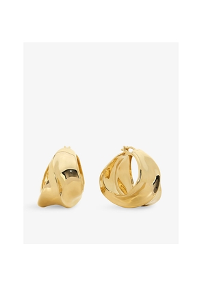 Womens Monica Vinader Nomade Bold Medium 18ct Yellow Gold Vermeil Hoop Earrings