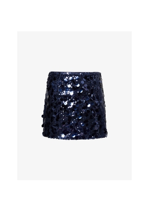 Womens Amy Lynn Sequin Woven Mini Skirt