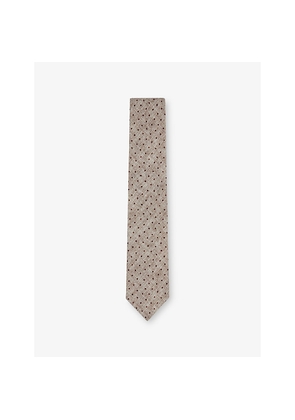 Mens Reiss Pio Polka-Dot Cotton-Blend Tie