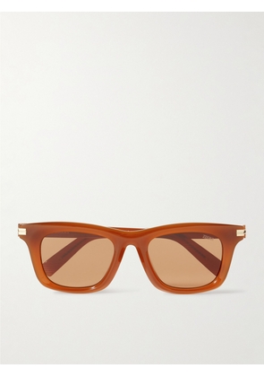 Zegna - Square-Frame Acetate Sunglasses - Men - Brown