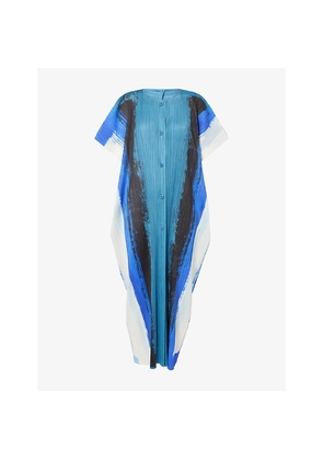 Womens Pleats Please Issey Miyake Jump Cap-Sleeve Knitted Vest