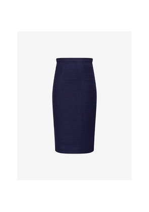 Womens Roland Mouret Column Boucle Midi Skirt