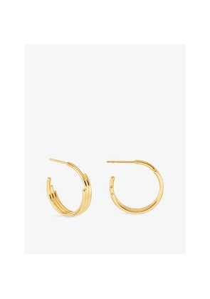 Womens Rachel Jackson Medium Evolve 18ct Yellow Gold-Plated 925 Sterling-Silver Hoop Earrings