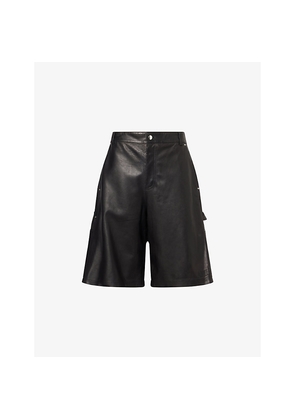 Mens Amiri Leather Carpenter Shorts