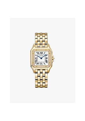 Crwjpn0085 Panthère De Cartier Medium 18ct Yellow-Gold and Diamond Quartz Watch