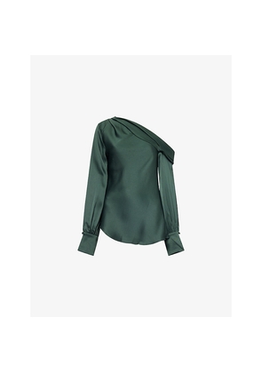 Womens Simkhai Alice One-Shoulder Woven Top