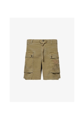 Mens Polo Ralph Lauren Patch-Pocket Panelled Cotton Cargo Shorts