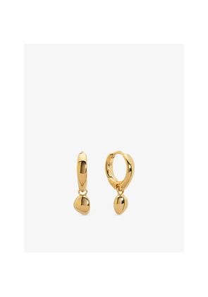Womens Monica Vinader Nura 18ct Yellow Gold Vermeil Drop Huggies