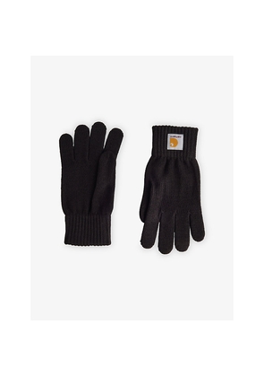 Mens Carhartt WIP Watch Logo-Patch Knitted Gloves