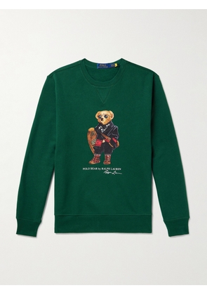 Polo Ralph Lauren - Logo-Print Cotton-Blend Jersey Sweatshirt - Men - Green - S