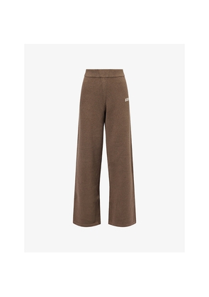 Womens Adanola Varsity Knit Straight-Leg Jogging Bottoms