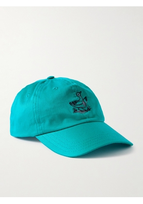 Drake's - HIM Embroidered Cotton-Twill Baseball Cap - Men - Blue