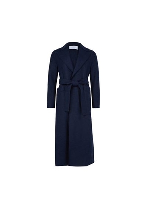 Maxi coat in pressed wool
