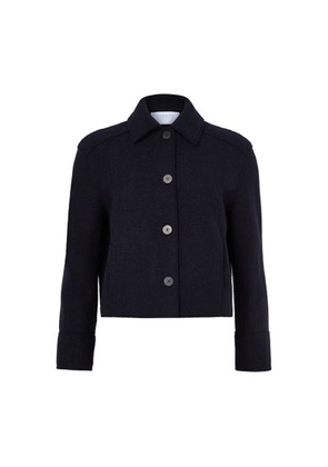 Boiled wool short jacket