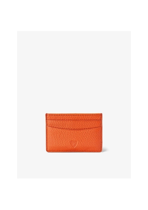 Womens Aspinal Of London Logo-Embossed Leather Card Holder