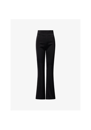 Womens Galvan Sculpted Flared Satin Trousers