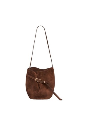 Belted bucket bag