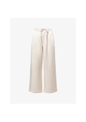 Womens 4th & Reckless Shelby Wide-Leg Satin Trousers