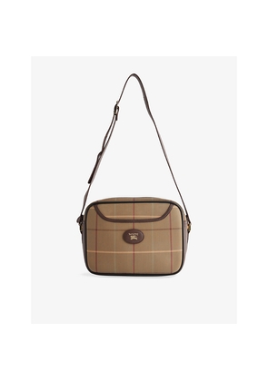 Womens Reselfridges Pre-Loved Burberry Check Canvas Crossbody Bag