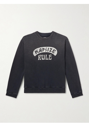 KAPITAL - Printed Cotton-Jersey Sweatshirt - Men - Black - 1