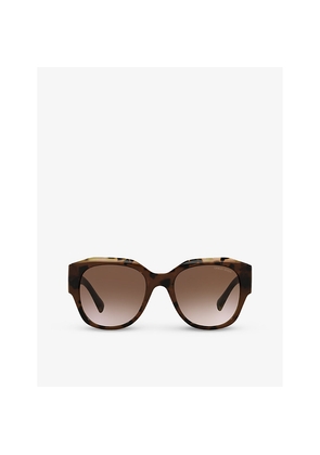 Womens Giorgio Armani Ar8140 Square-Frame Tortoiseshell Acetate Sunglasses