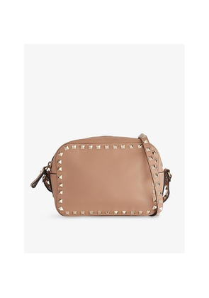 Womens Reselfridges Pre-Loved Valentino Garavani Rockstud Leather Camera  Cross-Body Bag