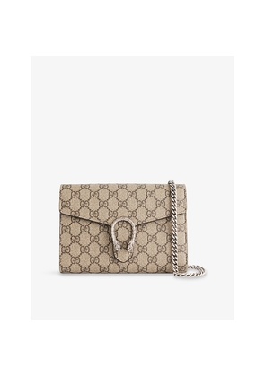 Womens Reselfridges Pre-Loved Gucci GG Supreme Dionysus Canvas Wallet-On-Chain