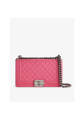 Womens Reselfridges Pre-Loved Chanel Boy Flap Leather Shoulder Bag