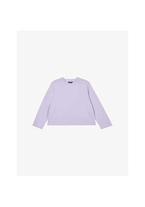 Womens Whistles Round-Neck Long-Sleeve Cotton-Jersey Top