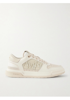 AMIRI - Classic Low Two-Tone Perforated Leather and Mesh Sneakers - Men - White - EU 40
