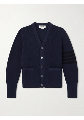 Thom Browne - Striped Garment-Dyed Cotton Cardigan - Men - Blue - 1