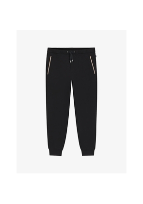 Mens Boss Drawstring-Waist Cotton-Jersey Jogging Bottoms