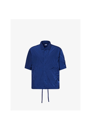 Mens Cp Company Chrome-R Lens Short-Sleeves Woven Overshirt