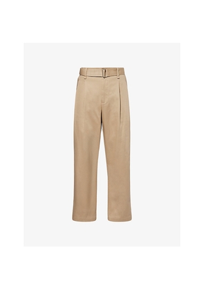 Mens Simkhai Kent Pleated Cotton Trousers