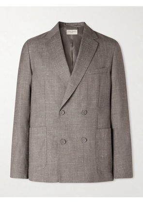 Officine Générale - Leon Wool, Silk and Linen-Blend Suit Jacket - Men - Brown - IT 44