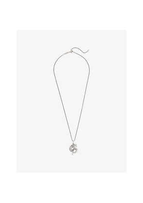 Mens Thomas Sabo Blackended Dragon Sterling-Silver Necklace